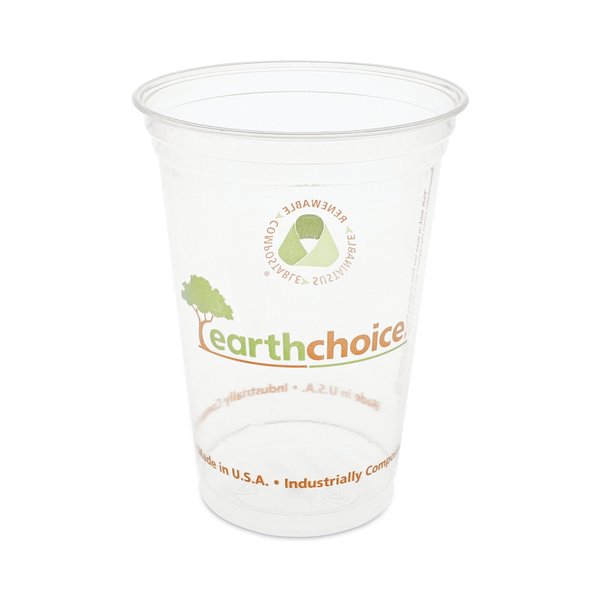 Pactiv Evergreen EarthChoice Compostable Cold Cup, 20 oz, Clear/Printed, PK600, 600PK YPLA21CEC